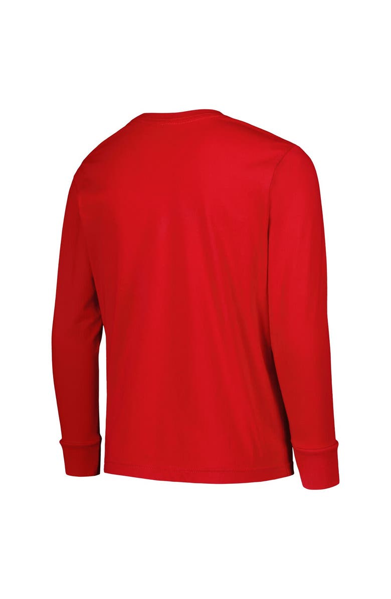Mitchell & Ness Youth Mitchell & Ness Red Washington Capitals Throwback Logo Long Sleeve T-Shirt, Alternate, color, 