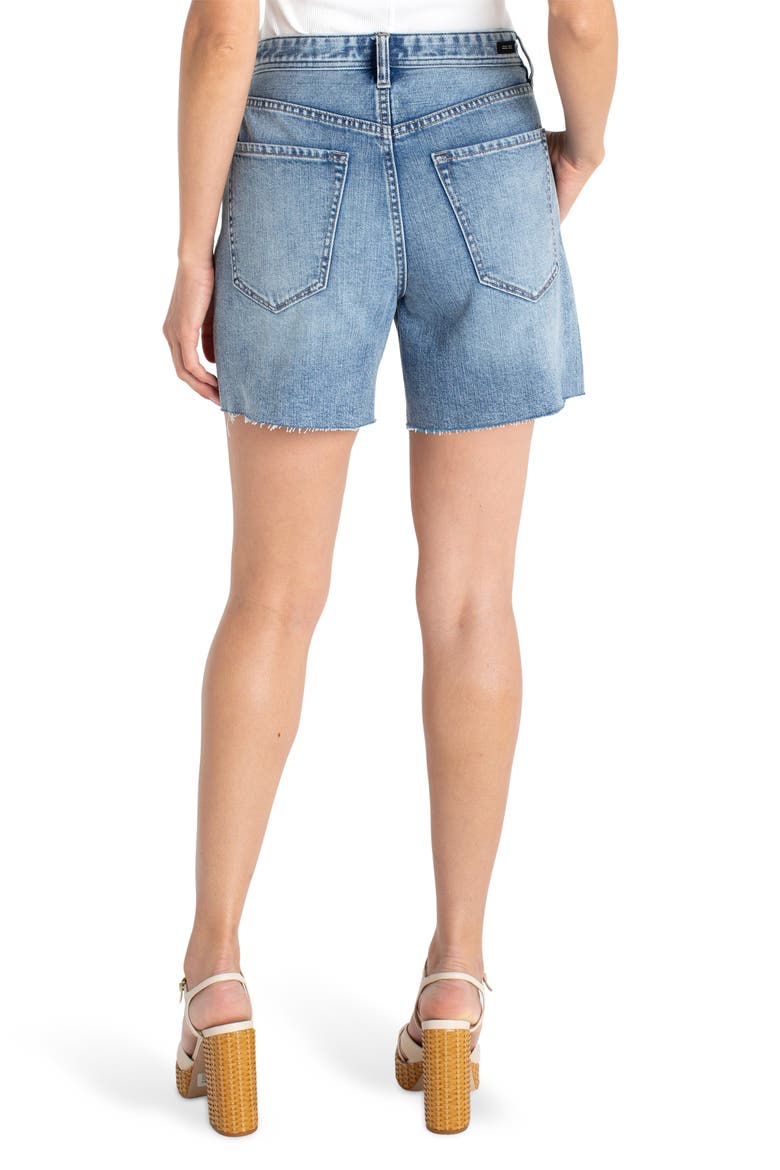 High Waist Cutoff Denim Shorts, Alternate, color, MANHATTAN