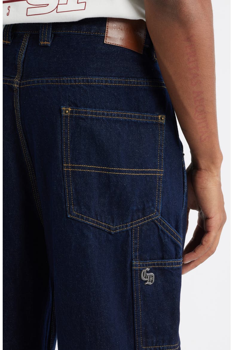 Mercer Double Knee Cotton Denim Carpenter Pants, Alternate, color, INDIGO