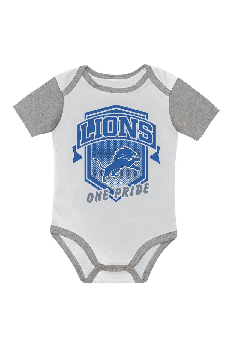 Newborn Outerstuff  Detroit Lions First Round Pick Three-Piece Creeper Set, Alternate, color, Blue
