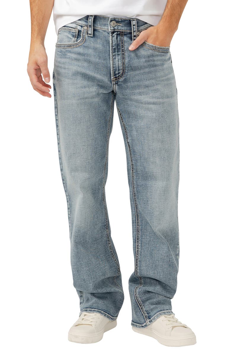 Silver Jeans Co. Zac Relaxed Straight Leg Jeans, Main, color,