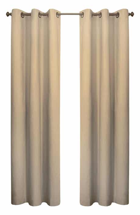 Outdoor Decor by Commonwealth Set of 2 Cotton Curtain Panels