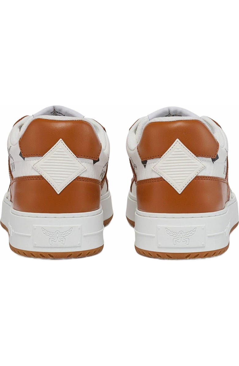 MCM Neo Terrain Lo Sneakers in Visetos, Alternate, color, Cognac & Offwhite