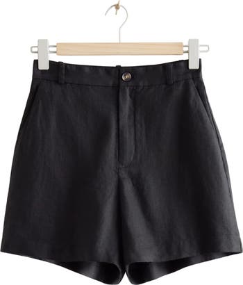 High Waist Linen Shorts