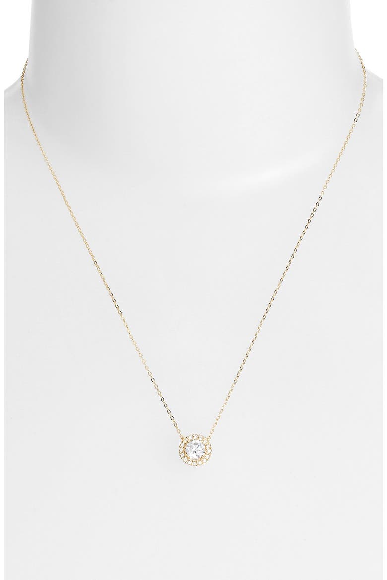 Halo Pendant Necklace, Alternate, color, GOLD