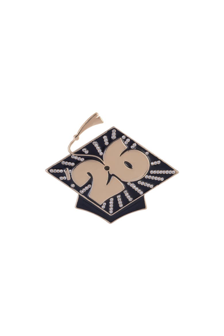 2026 Graduation Cap Pin, Main, color, Black