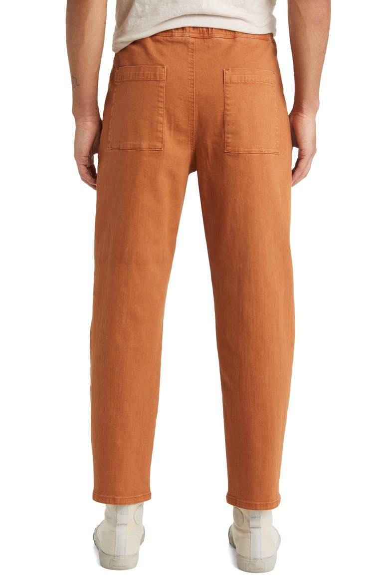 Pull-On Crop Tapered Pants, Alternate, color, RUST ARGAN OIL