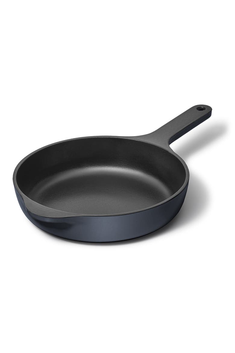 8-Inch Enameled Cast Iron Skillet, Alternate, color, DARK NAVY