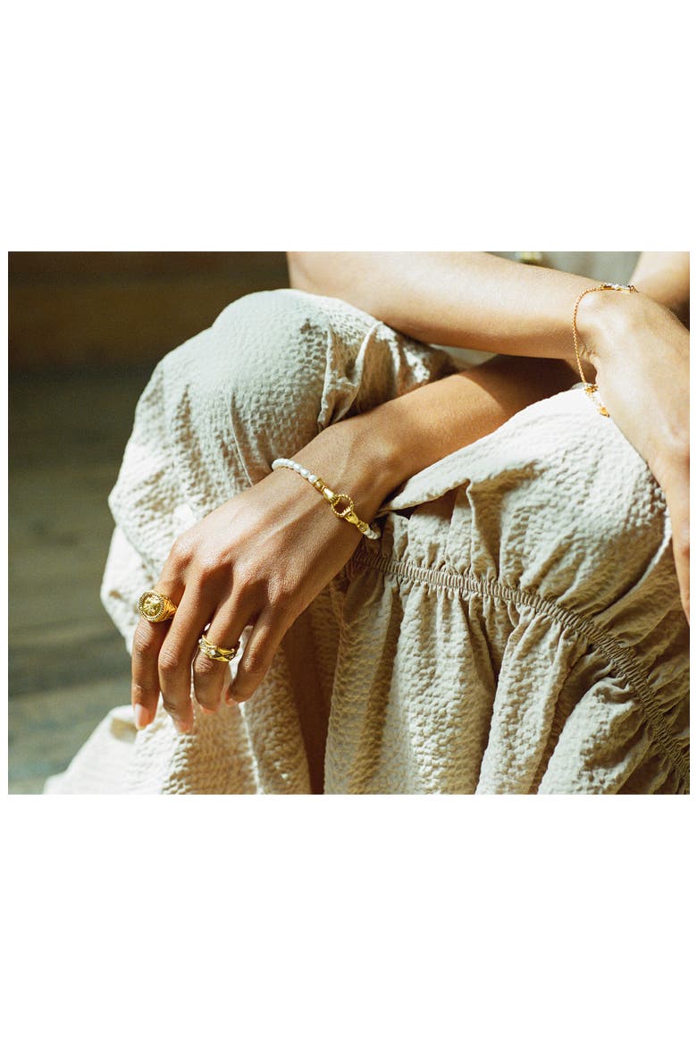 x Harris Reed In Good Hands Pearl Bracelet, Alternate, color, GOLD
