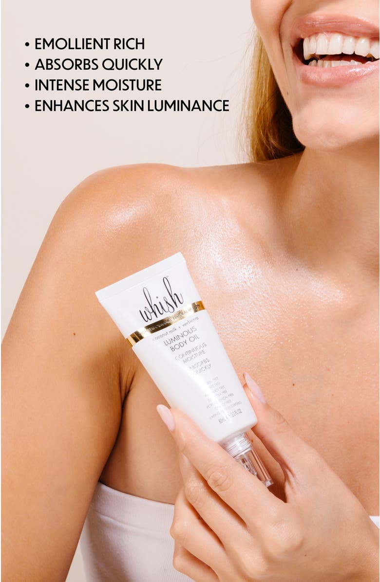 Whish Beauty Coconut Milk + Verbena Luminous Body Oil, Alternate, color,