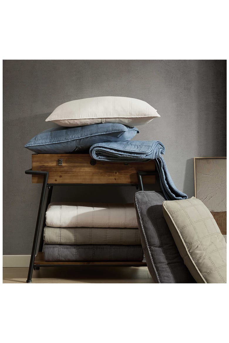 Stonewashed Solid Quilt & Sham Set, Alternate, color, LIGHT BEIGE