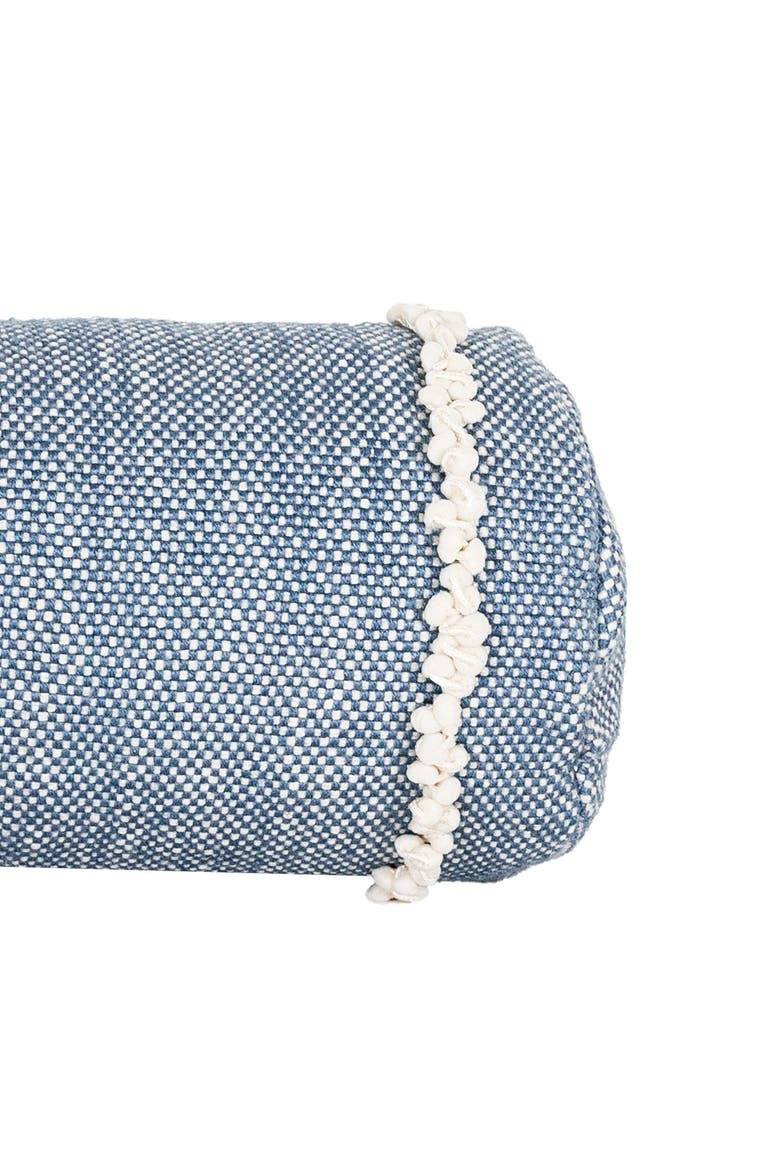 Waki Blue Bolster Filled Decorative Indoor/Outdoor Accent Pillow, 14" x 25", Alternate, color, Blue