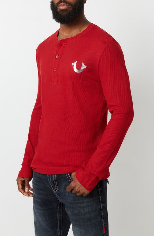 TRUE RELIGION TRUE RELIGION LONG SLEEVE HENLEY T-SHIRT
