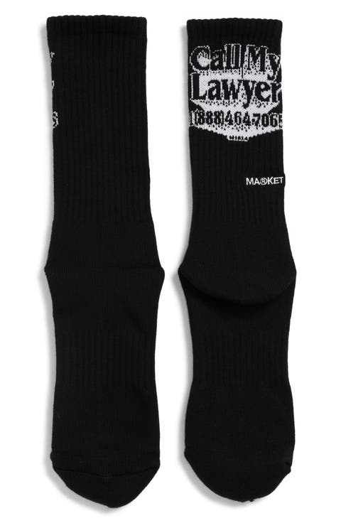 Phone Cotton Blend Crew Socks