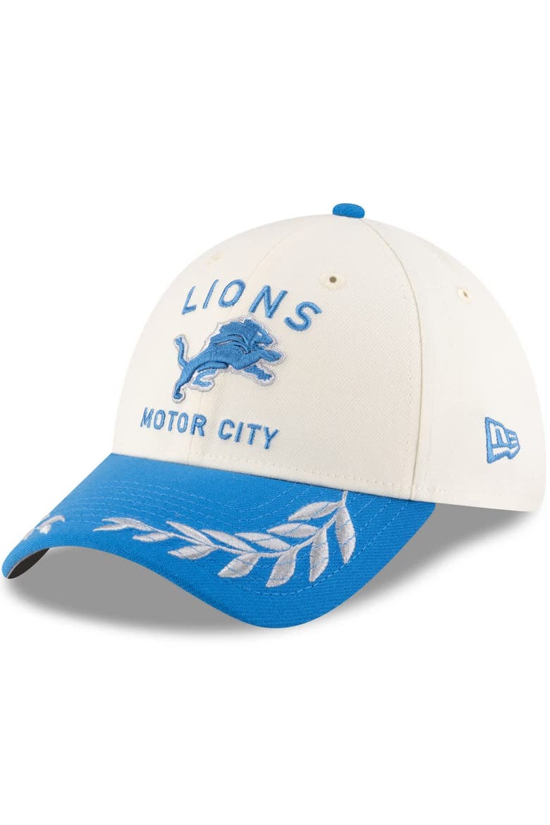 Men's New Era  Cream/Blue Detroit Lions 2025 NFL Draft 39THIRTY Flex Hat, Main, color, Cream
