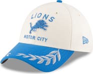 New Era Men's New Era Cream/Blue Detroit Lions 2025 NFL Draft 39THIRTY Flex Hat