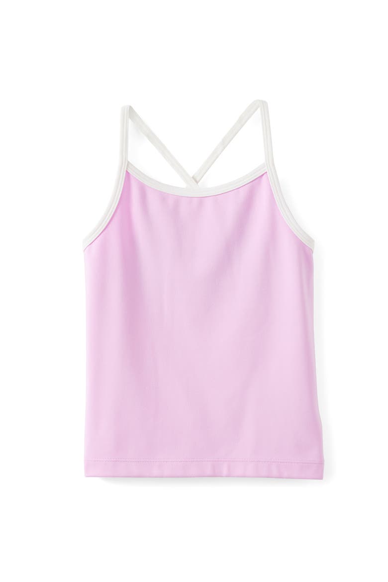 Kid's Soft Stretch Active Cross Back Tank, Main, color, Pale Violet