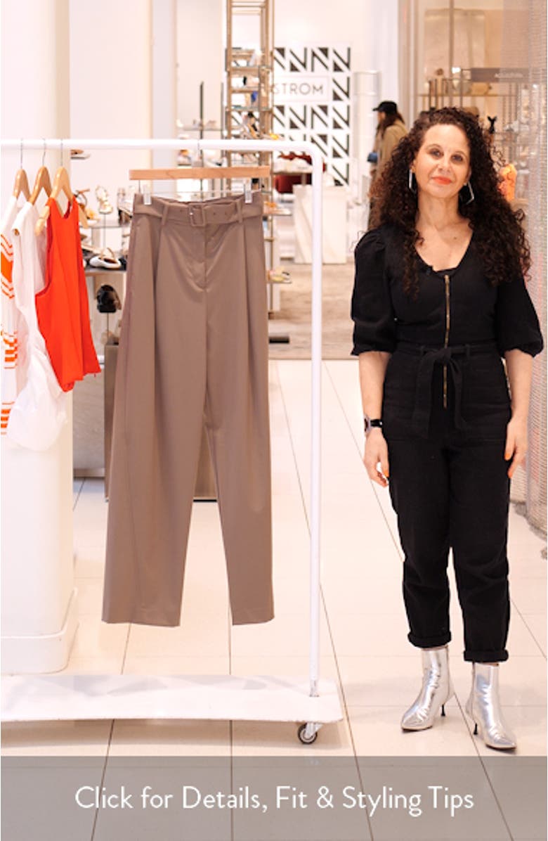 Oliana Belted Pleated High Waist Pants, sales video thumbnail