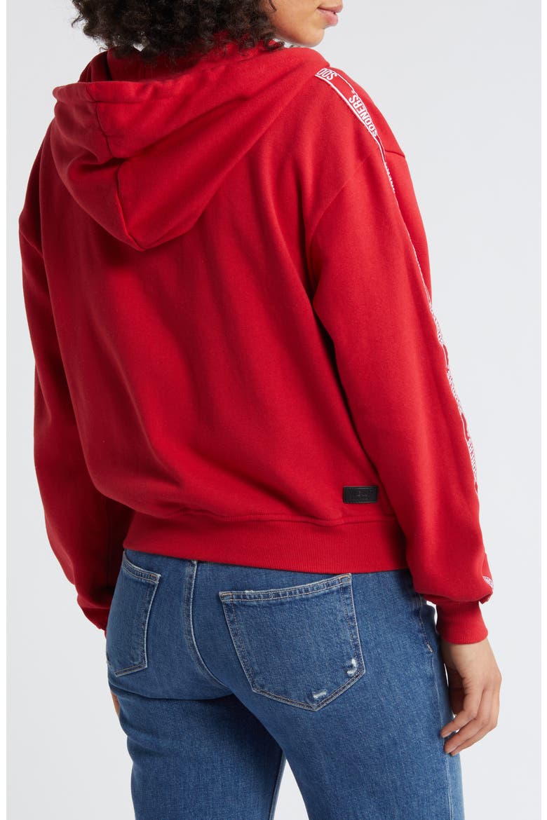 Women's WEAR by Erin Andrews Crimson Oklahoma Sooners Colorblock Full-Zip Hoodie Jacket, Alternate, color, Crimson