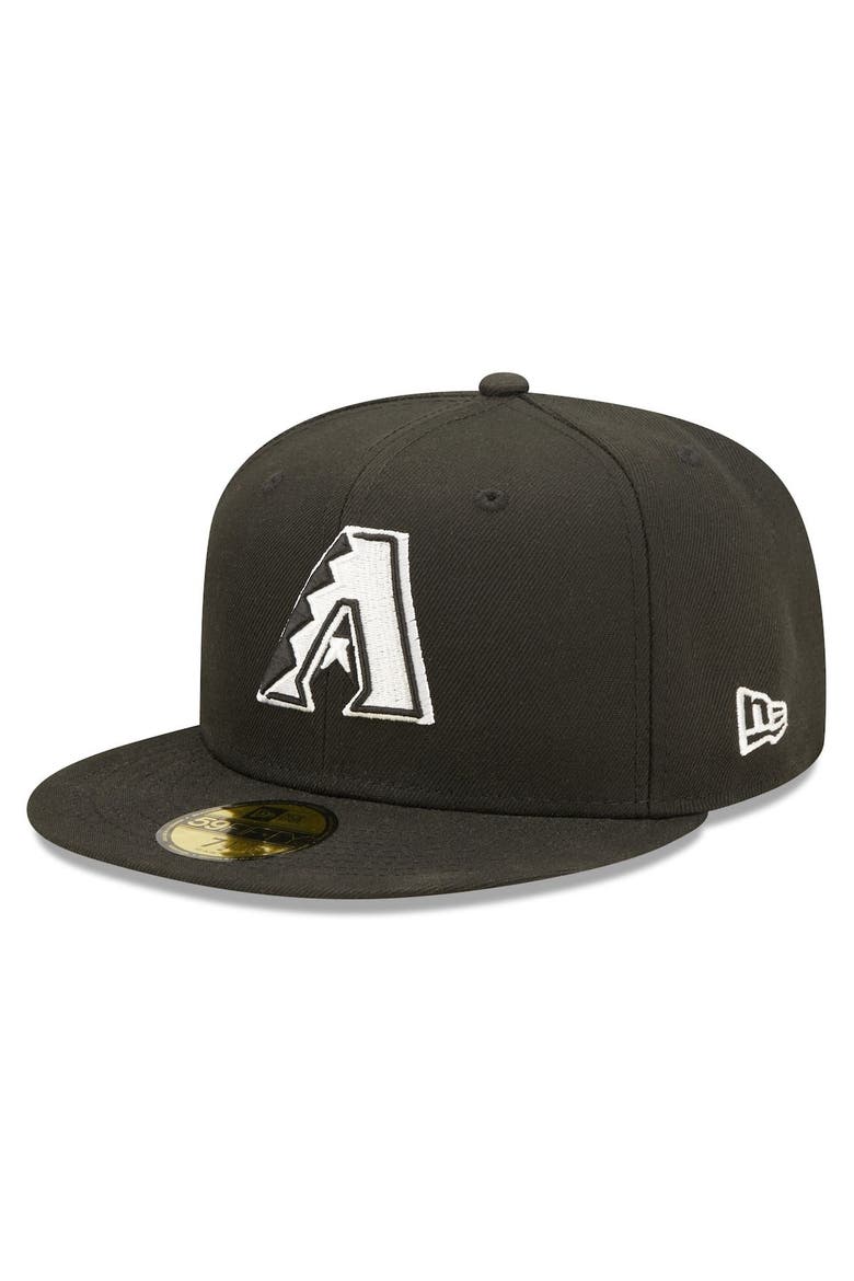 Men's New Era Black Arizona Diamondbacks Team Logo 59FIFTY Fitted Hat, Alternate, color, Black