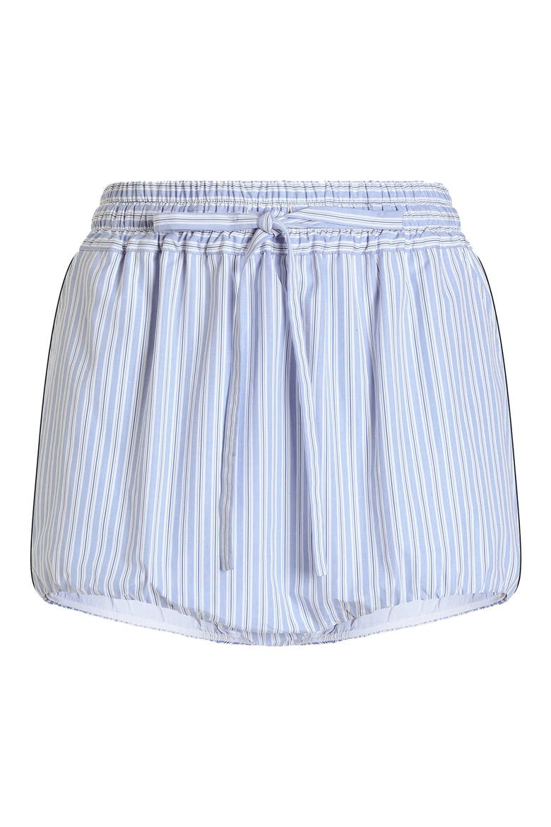 Striped Cotton and Silk Poplin Bubble Shorts, Alternate, color, S8051 STRIPED