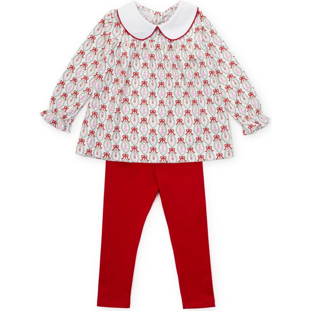 Lila And Hayes Morgan Girls' Legging Set In Red