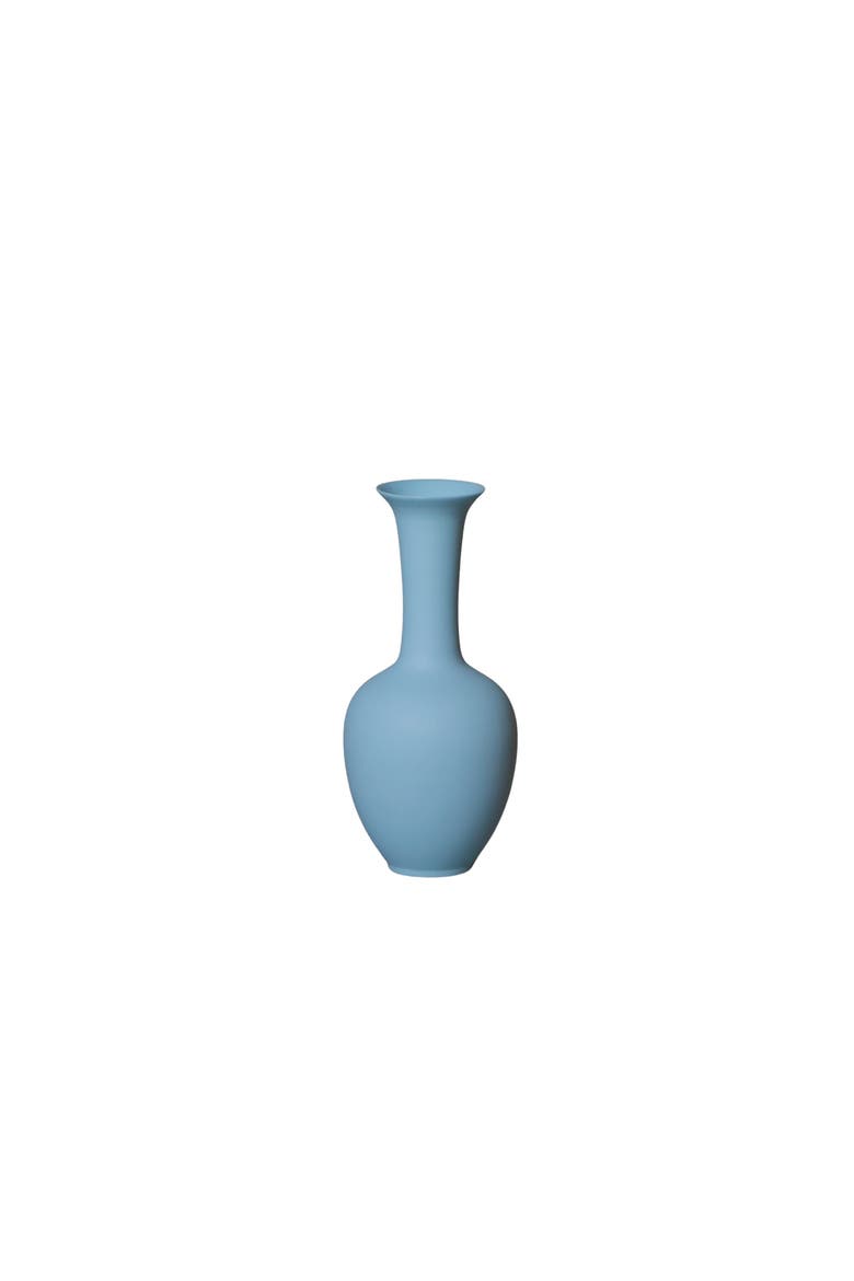 Matte Porcelain Mini Lotus Vase, Main, color, Denim