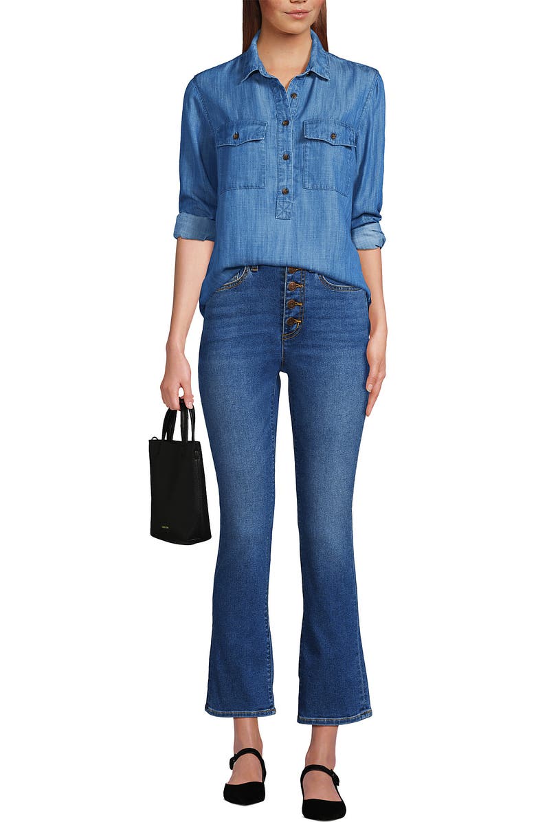 Lands' End Faux Leather Crossbody Bag, Alternate, color,