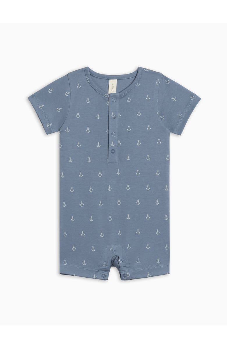 Colored Organics Organic Cotton Mason Romper, Alternate, color, Anchor / Sea + Powder
