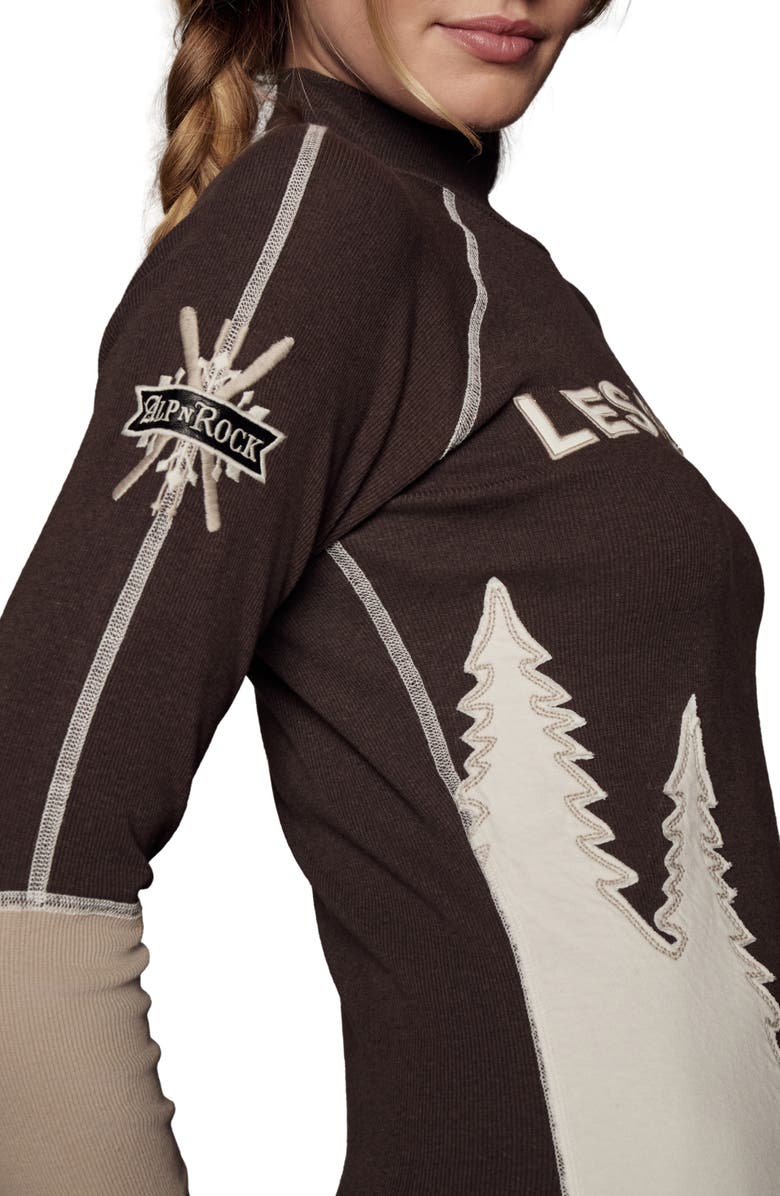 Alp N Rock Lucy Mock Neck Knit Top, Alternate, color, Coffee