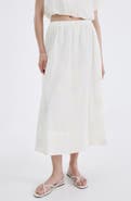 MANGO Embroidered Cotton Maxi Skirt