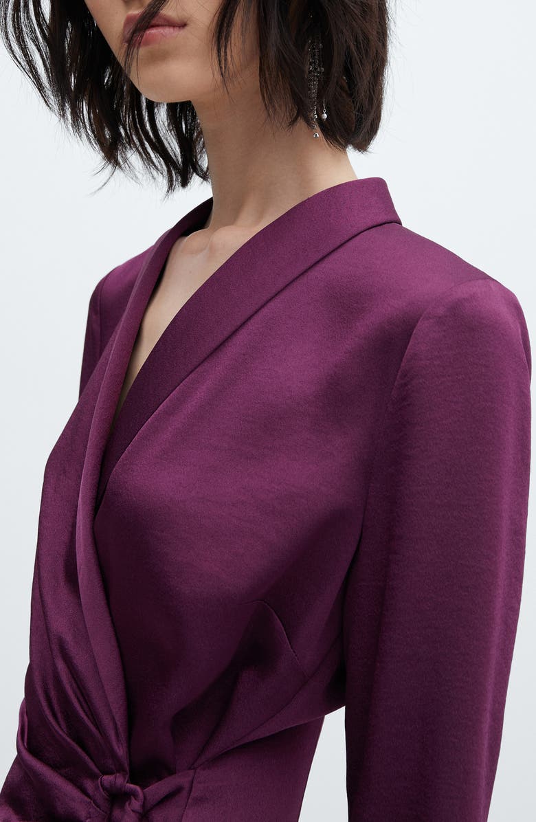 MANGO Florence Long Sleeve Wrap Dress, Alternate, color, 