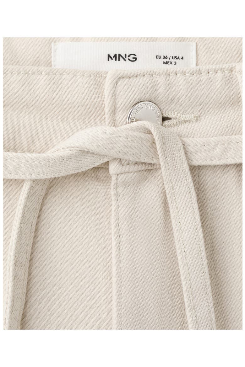 Belted Wide Leg Jeans, Alternate, color, IVORY