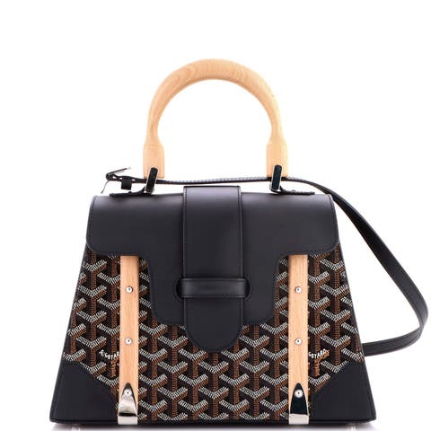 Saigon Top Handle Bag Coated Canvas with Leather PM