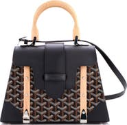 Pre-Owned Goyard Saigon Top Handle Bag Coated Canvas with Leather PM