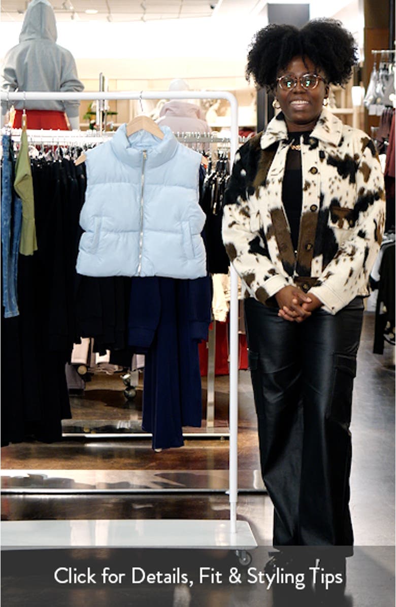 Kids' Crop Puffer Vest, sales video thumbnail