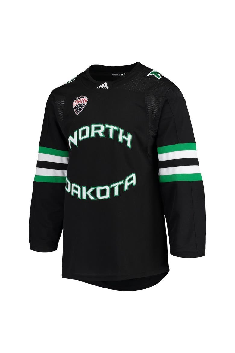 Men's adidas Black North Dakota Alternate Hockey Jersey, Alternate, color, Black