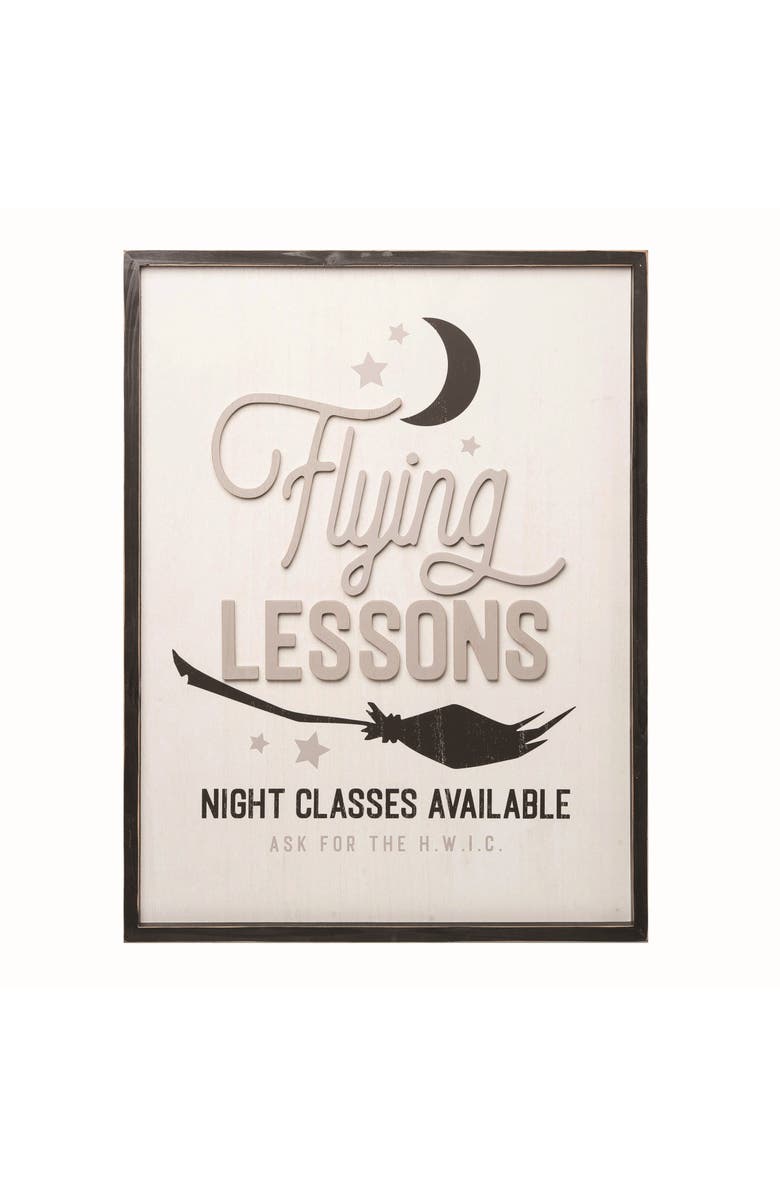 Transpac Off-White Halloween Flying Lessons Framed Wall Art, Main, color, White