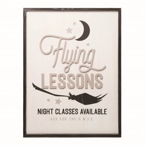 Off-White Halloween Flying Lessons Framed Wall Art