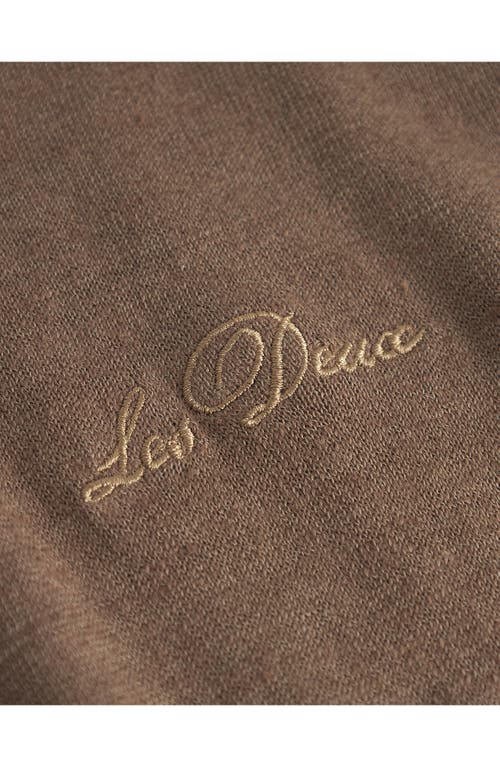 Les Deux Emmanuel Linen & Cotton Johnny Collar Polo In Brown