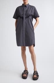 Sacai Pinstripe Poplin Shirtdress