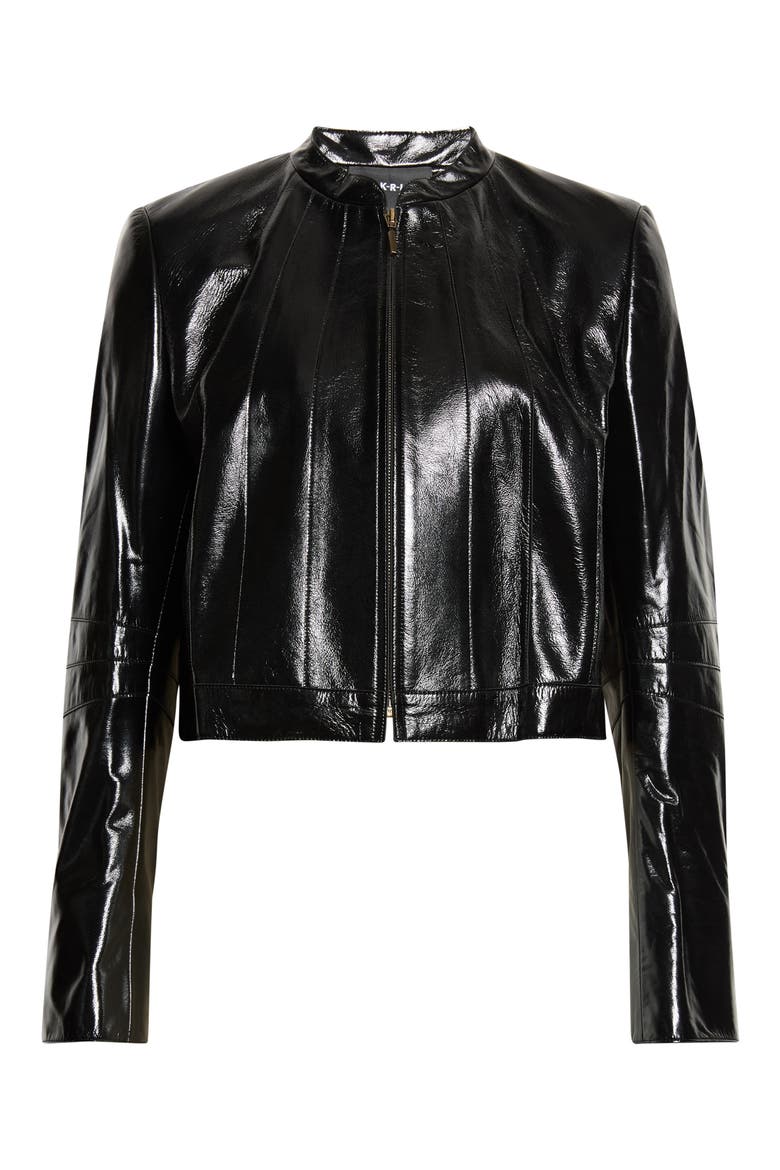 Patent Leather Jacket, Main, color, BLACK