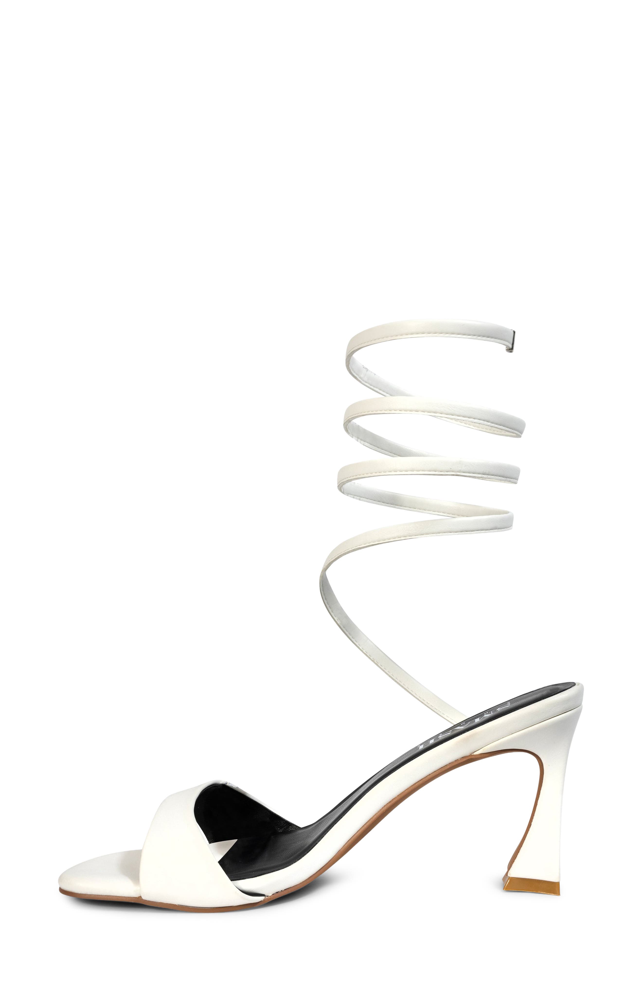 Fahima Wrap Dress Sandal, Alternate, color, WHITE