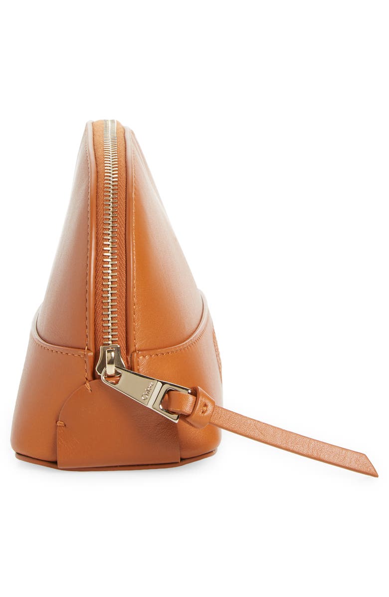 Chloé Sense Leather Cosmetics Pouch, Alternate, color,