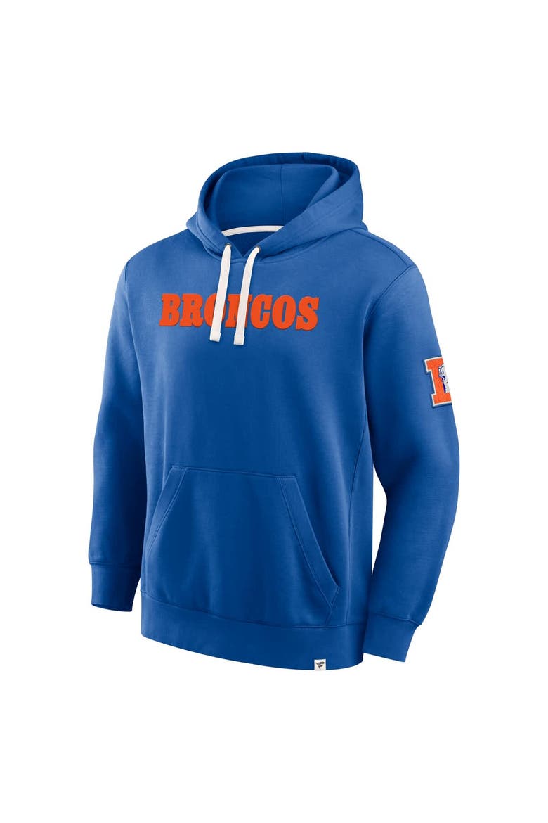 Men's Fanatics Royal Denver Broncos New Horizons Heritage Pullover Hoodie, Alternate, color, Royal