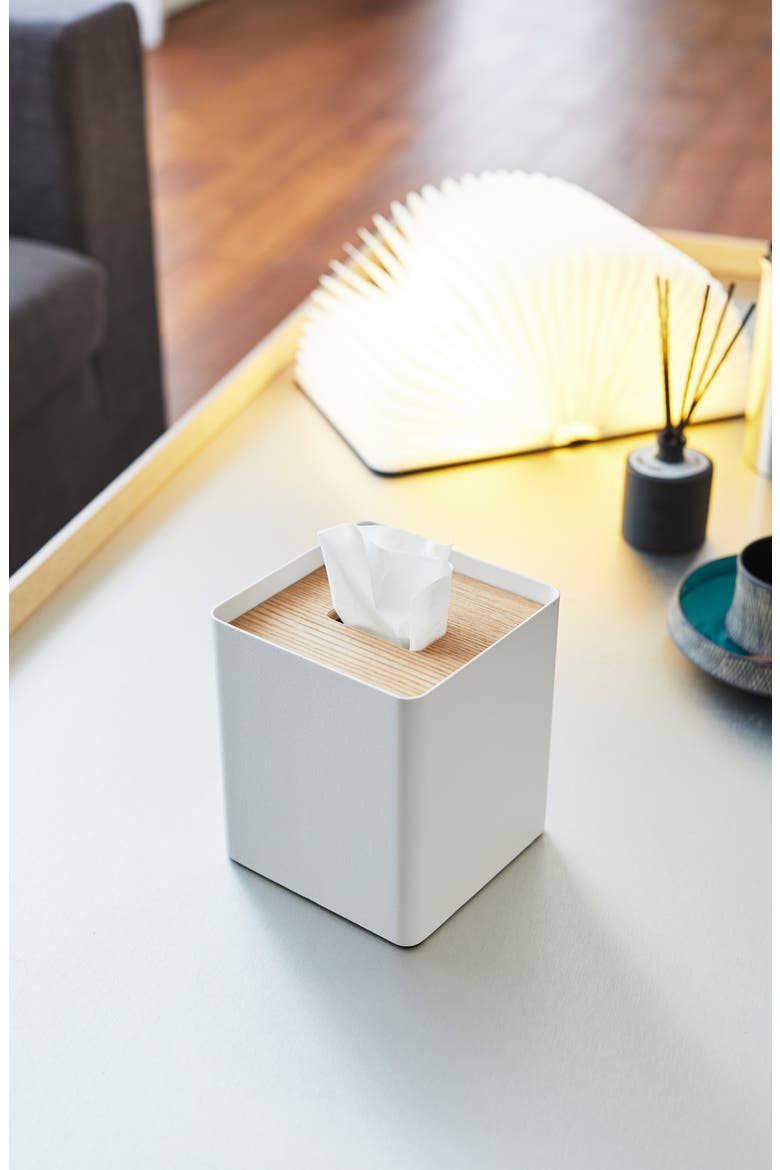 Square Tissue Box Case, Alternate, color, ASH