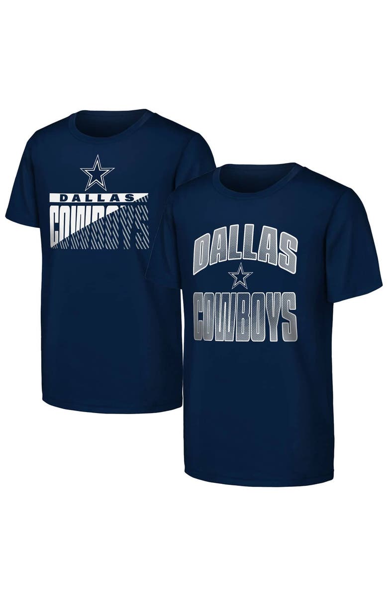 Outerstuff Youth Outerstuff  Navy Dallas Cowboys Never Quit 2-Pack T-Shirt Set, Main, color, Navy