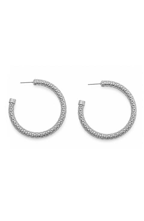 Reign Large Mesh Hoop Earrings