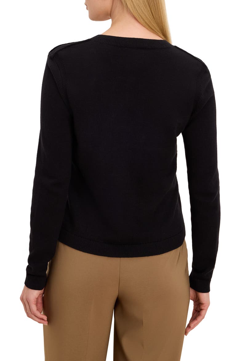 Cotton Buttoned Up Cardigan, Alternate, color, BLACK ONYX