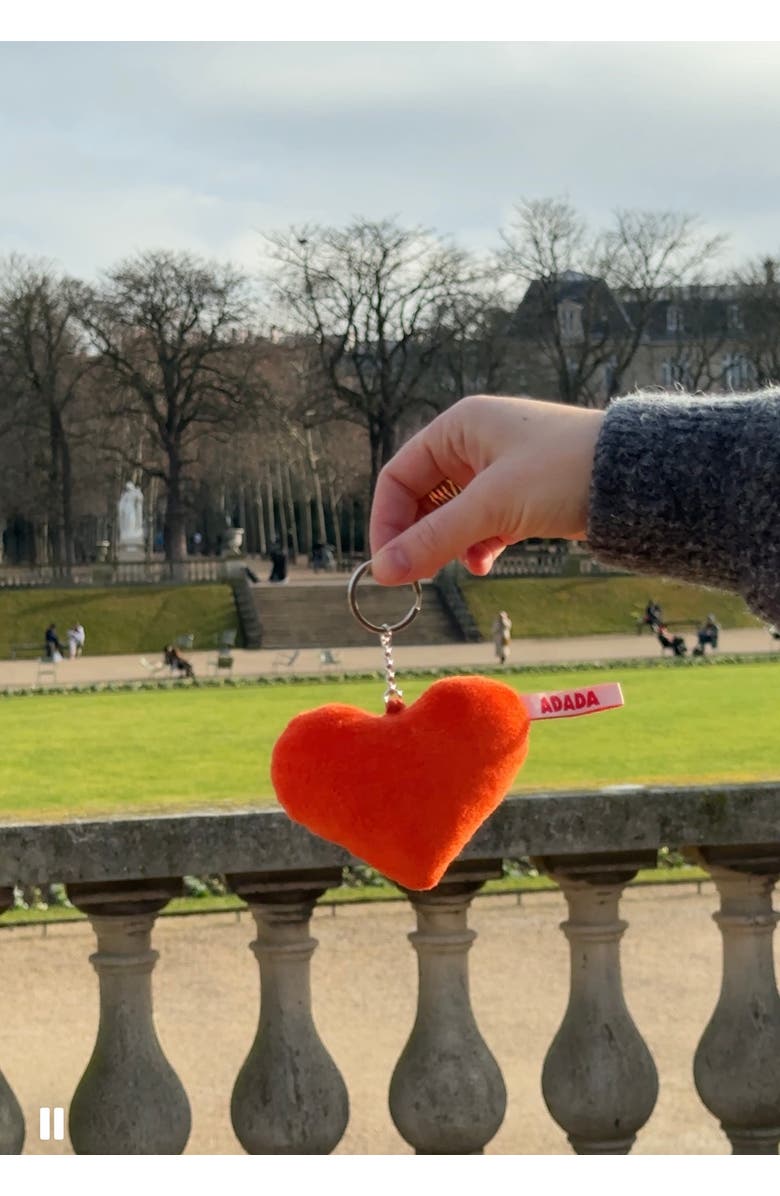 ADADA Key Charm- Heart, Alternate, color, Orange